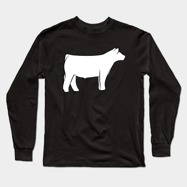 Show Steer Silhouette  - NOT FOR RESALE WITHOUT PERMISSION Long Sleeve T-Shirt by l-oh